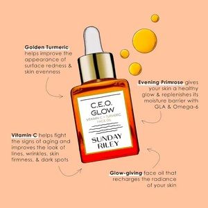 Brand New!Sunday Riley
C.E.O Glow Vitamin C + Turmeric Face Oil 10ml